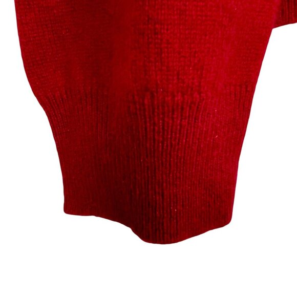 Geneva 100% Cashmere Sweater Womens XL Cabernet Red Merlot Boxy Turtleneck - Picture 10 of 12